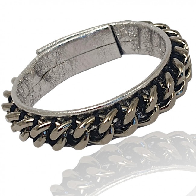 Bransoleta Chain Reaction - Silver Storm